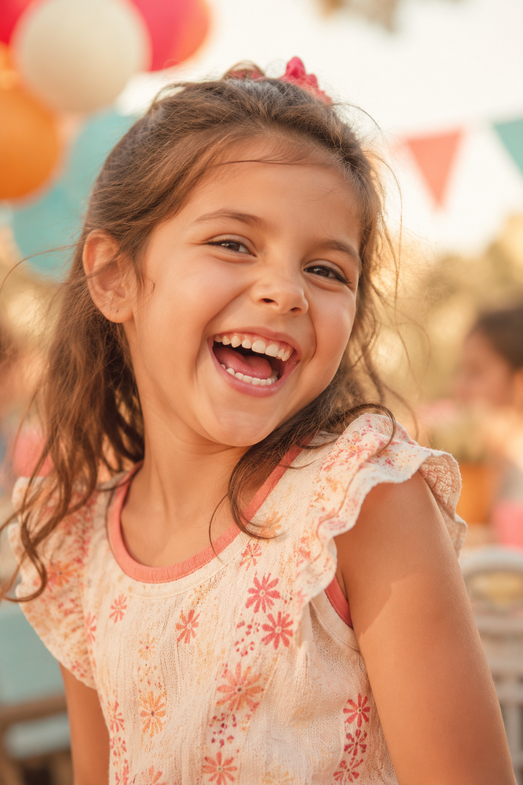 Niña riendo en un evento Ronda